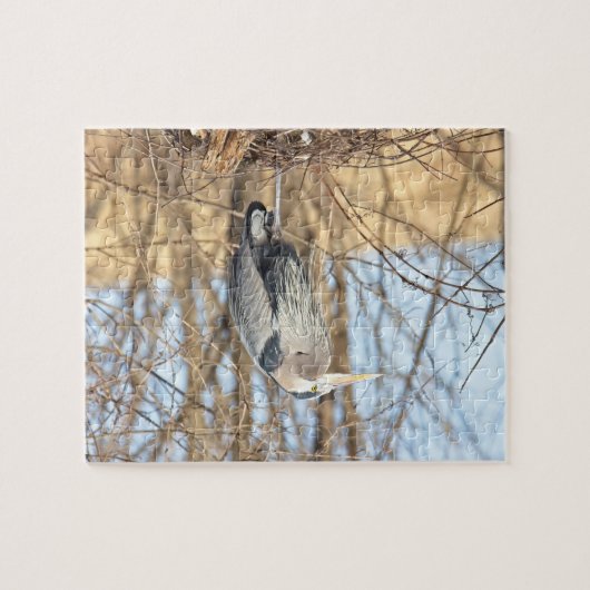 Blue Heron Horizontal Legpuzzel (Horizontaal)