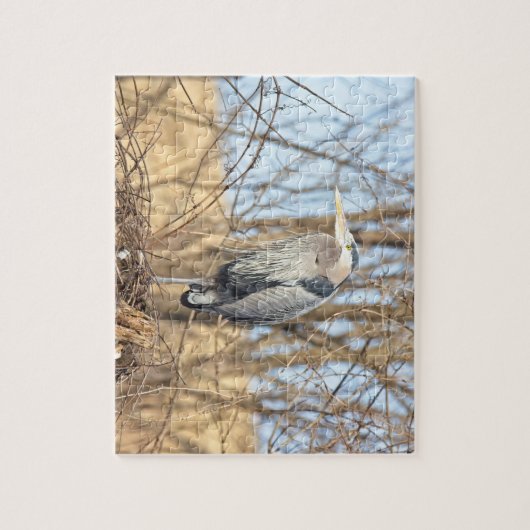 Blue Heron Horizontal Legpuzzel (Verticaal)