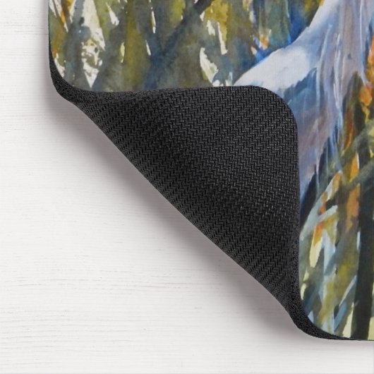 "Blue Heron in Tall Grass Waterverf" Muismat (Hoek)