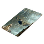 Blue Heron in Wetland Magnet Magneet (Linkerzijde)