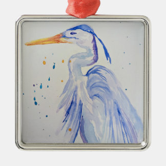 Blue Heron kerstversiering Metalen Ornament