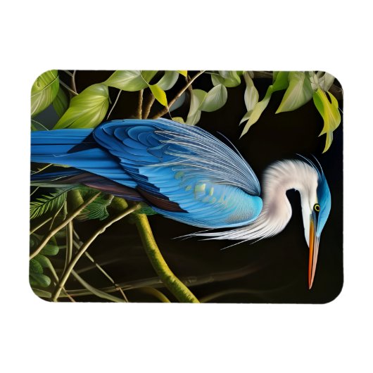 Blue Heron Magneet (Horizontaal)