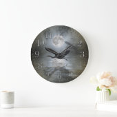 Blue Heron & Moon Wildlife Fantasy Wall Clock Grote Klok (Huis)