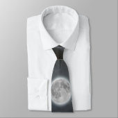 Blue Heron & Moon Wildlife-lover NeckTie Stropdas (Gebonden)