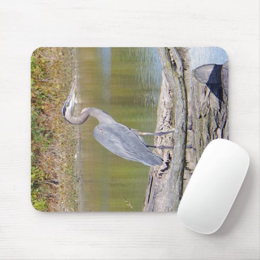 Blue Heron mousepad Muismat (Met muis)
