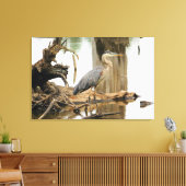 Blue Heron Natuur Canvas Afdruk (Insitu (Woonkamer))
