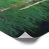 Blue Heron Natuur Photo Painting Poster (Hoek)