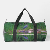 Blue Heron Natuur schilderij Plunjezak (Achterkant)