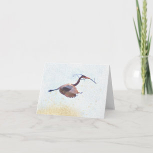 Blue Heron Note Kaart