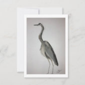 Blue Heron Note Kaart met envelop - Originele Kuns (Voorkant)