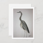 Blue Heron Note Kaart met envelop - Originele Kuns (Voorkant / Achterkant)