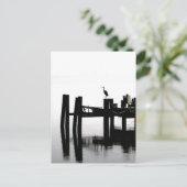 Blue Heron op een grijze dag Briefkaart (Staand voorkant)