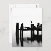 Blue Heron op een grijze dag Briefkaart (Voorkant / Achterkant)