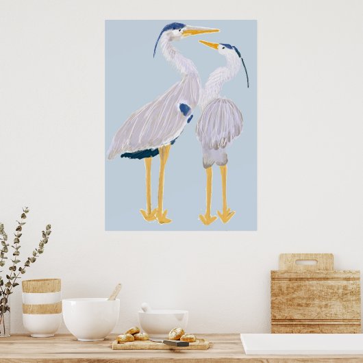 Blue Heron Poster (Keuken)