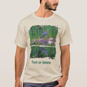 Blue Heron Reflections Animal Painting  T-shirt (Voorkant)