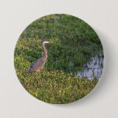 Blue Heron Ronde Button 7,6 Cm (Voorkant)