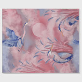 Blue Heron - roze Cadeaupapier (Vlak)