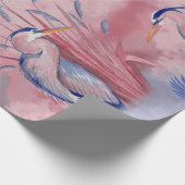 Blue Heron - roze Cadeaupapier (Hoek)