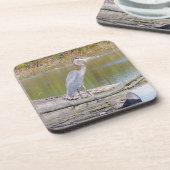 Blue Heron set met 6 plastic onderzetters (Linkerzijde)