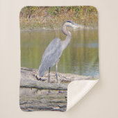 Blue Heron sherpa blanket Sherpa Deken (Voorkant)