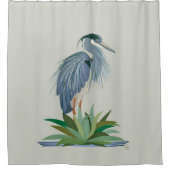 Blue Heron Shower Curtain Douchegordijn (Voorkant)