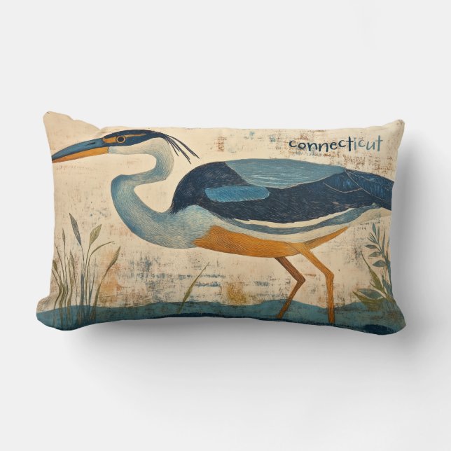 Blue Heron Sierkussen III Kussen (Voorkant)