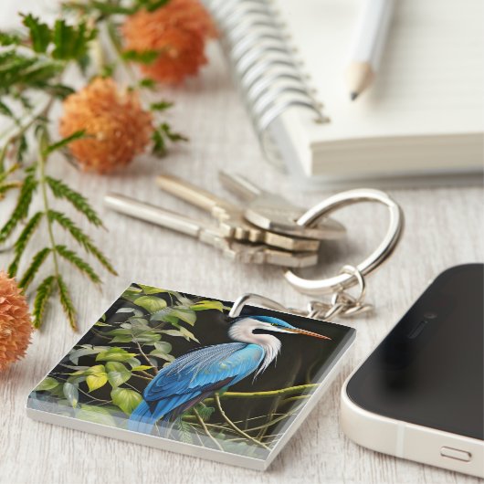 Blue Heron Sleutelhanger (Voorkant Rechts)