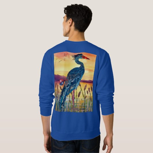 Blue Heron Sunset Sweatshirt (Achterkant volledig)