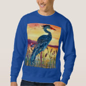 Blue Heron Sunset Sweatshirt (Voorkant)