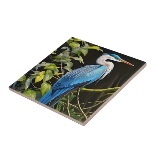 Blue Heron Tegeltje (Zijkant)