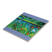 Blue Heron Tile Tegeltje (Zijkant)