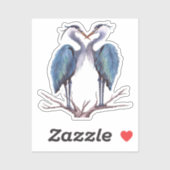 Blue Heron Vinyl Sticker (Vel)