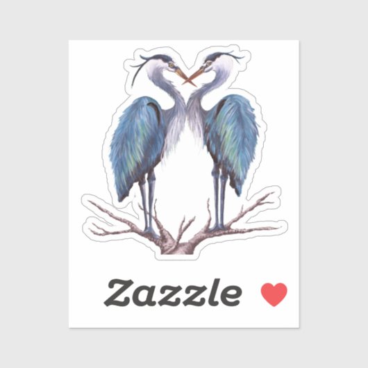 Blue Heron Vinyl Sticker (Vel)