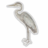 Blue Heron vogelillustratie Sticker (Voorkant)