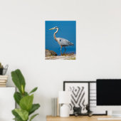 Blue Heron Wading Poster (Thuiskantoor)