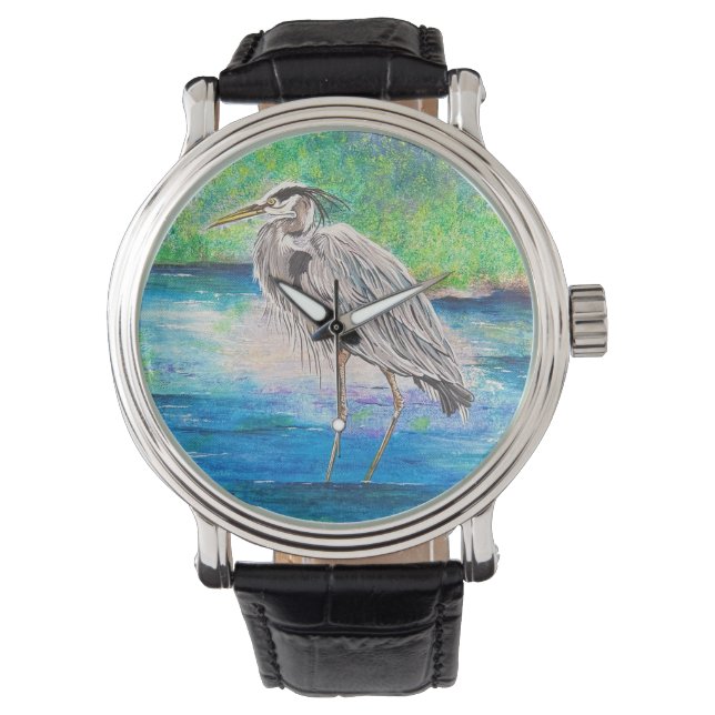 Blue Heron Watch Horloge (Voorkant)