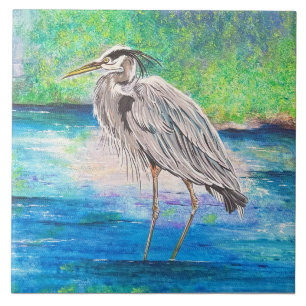 Blue Heron Watch Tegeltje