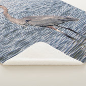 Blue Heron water sherpa blanket Deken (3/4)