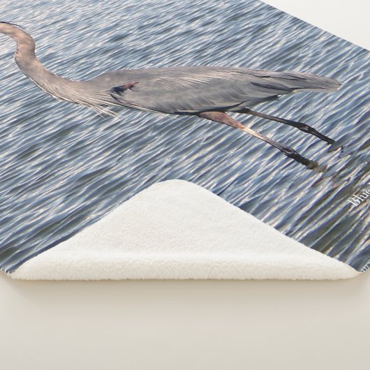 Blue Heron water sherpa blanket Sherpa Deken (3/4)