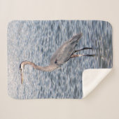 Blue Heron water sherpa blanket Sherpa Deken (Voorkant (horizontaal))