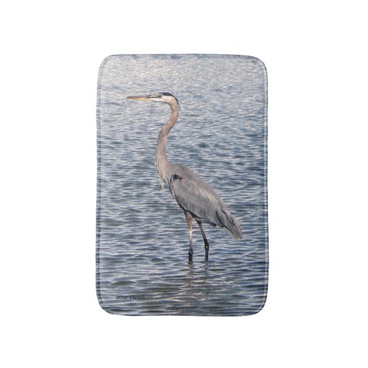 Blue Heron waterbadmat Badmat (Voorkant Verticaal)