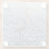 Blue Heron waterglas onderzetter (Achterkant)