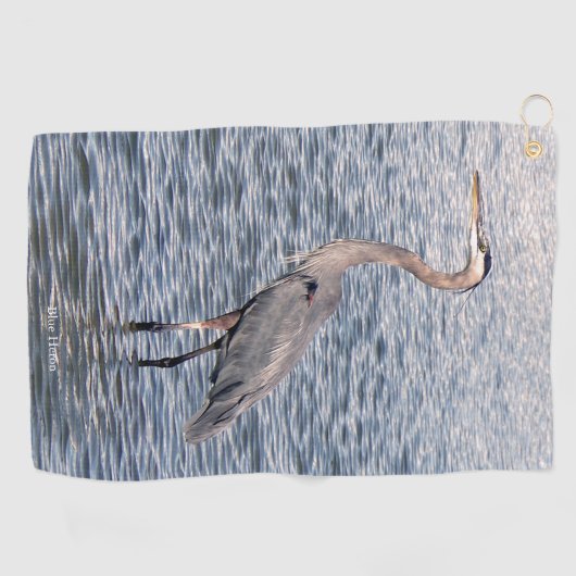 Blue Heron watergolfhanddoek Golfhanddoek (Horizontaal)
