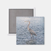 Blue Heron watermagneet Magneet (Voorkant / Achterkant)