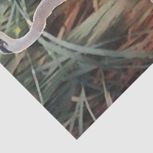 Blue Heron Waterverf Decoupage Tissuepapier (Detail)