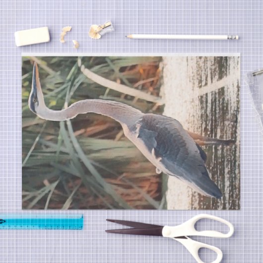 Blue Heron Waterverf Decoupage Tissuepapier (Craft)