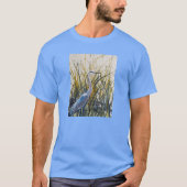 Blue Heron Waterverf Design T-shirt (Voorkant)