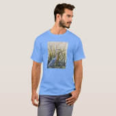 Blue Heron Waterverf Design T-shirt (Voorkant volledig)