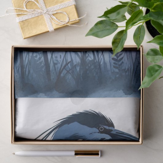 Blue Heron Waterverf-weefselpaper Tissuepapier (Geschenk)