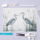 Blue Herons 6 Decoupage Papier (Craft)